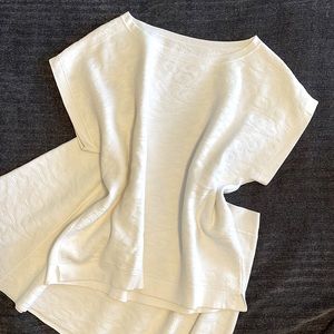 Theory skirt top outfit white jacquard